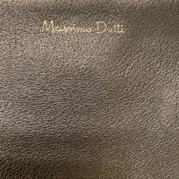 Massimo Dutti Elegant Black Crossbody Bag Zippered Pockets - Picture 7 of 13